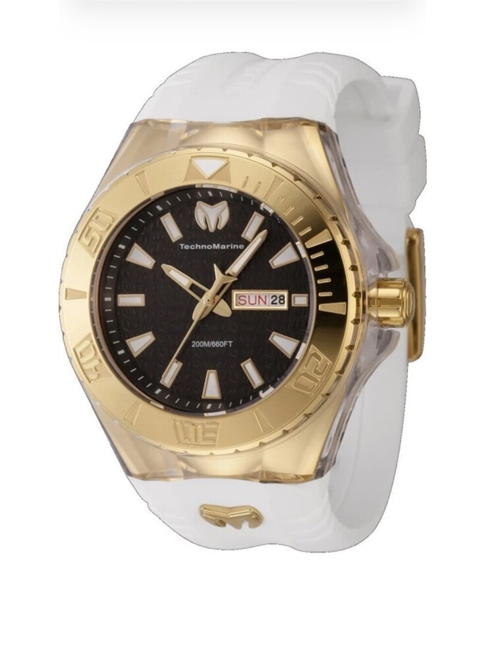 TechnoMarine Cruise Monogram Gold Black Dial Men’s 48mm Sport Watch TM-122013